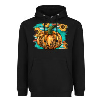 Black pumpkin western Heavyweight Hoodie - BarkalooDesign