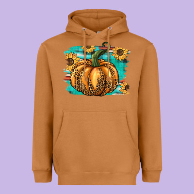 Pumpkin Western Heavyweight Hoodie Designed By Barkaloodesign