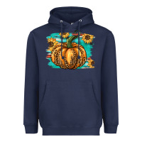 Navy pumpkin western Heavyweight Hoodie - BarkalooDesign