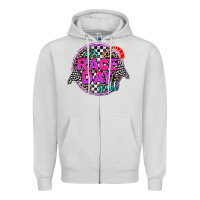 Dove Grey it's race day y'all Zipper Hoodie - AdoDesignShop
