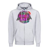 Heather Grey it's race day y'all Zipper Hoodie - AdoDesignShop