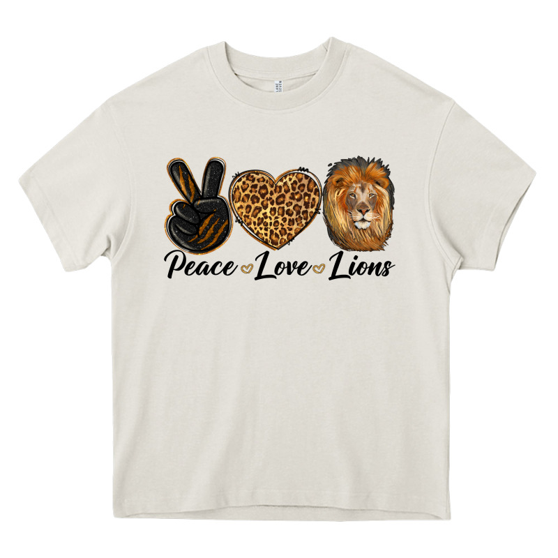 Peace Love Lion Head Heavy Core Tee by LillyAllenDesigns | Teevron