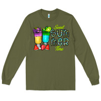Army Green sweet summer time3 Long Sleeve Tee - CowhideDigitalArt