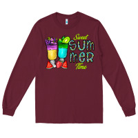 Burgundy sweet summer time3 Long Sleeve Tee - CowhideDigitalArt