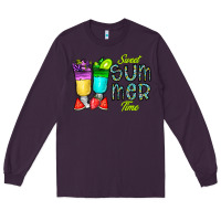 Plum sweet summer time3 Long Sleeve Tee - CowhideDigitalArt