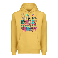 Antique Gold i match energy so how we gon' act today Premium Hoodie - MaliasSmallBusiness