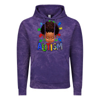 Cloud Purple autism afro kid full face Vintage Hoodie - texasbilliewilder