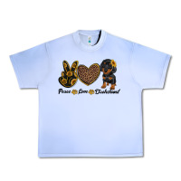 Grape Ice peace love dachshund Urban Heavy Tee - RanaPortraitStore