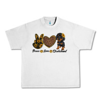 Lunar Rock peace love dachshund Urban Heavy Tee - RanaPortraitStore