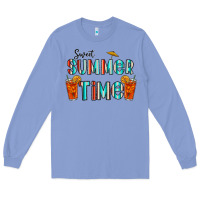 Colony Blue sweet summer time Long Sleeve Tee - CowhideDigitalArt