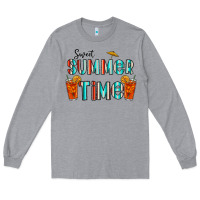 Heather Grey sweet summer time Long Sleeve Tee - CowhideDigitalArt