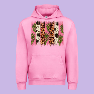 Cactus Leopard Cowhide Brush Stroke Urban Hoodie Designed By Artiststas