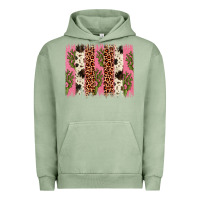 Pigment Oil Green cactus leopard cowhide brush stroke Urban Hoodie - Artiststas
