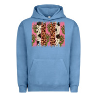 Pigment Pebble Blue cactus leopard cowhide brush stroke Urban Hoodie - Artiststas