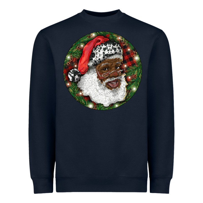 African American Santa Christmas Heavyweight Sweatshirt by RanaPortraitStore | Teevron