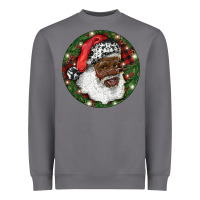 Storm African American Santa Christmas Heavyweight Sweatshirt - RanaPortraitStore