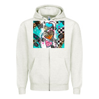 Oatmeal Heather race heart tumbler Zipper Hoodie - AdoDesignShop