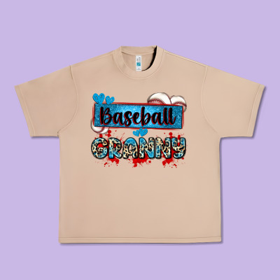 Baseball Granny With Leopard Urban Heavy Tee Designed By Zillion Design Studio