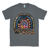 Charcoal Heather merica rainbow Classic Tee - CowhideDigitalArt