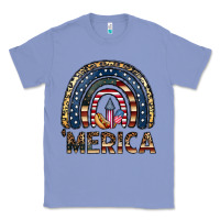 Colony Blue merica rainbow Classic Tee - CowhideDigitalArt