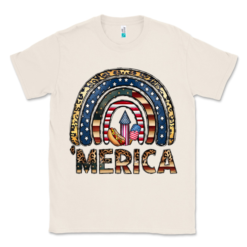 Merica Rainbow Classic Tee by CowhideDigitalArt | Teevron