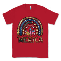 Red merica rainbow Classic Tee - CowhideDigitalArt