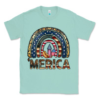 Seafoam merica rainbow Classic Tee - CowhideDigitalArt