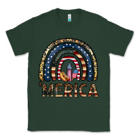 Sports Green merica rainbow Classic Tee - CowhideDigitalArt