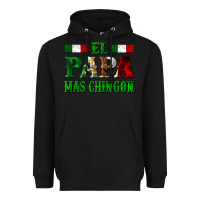 Black El Papa Mas Chingon Mexican Heavyweight Hoodie - LillyAllenDesigns