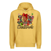 Antique Gold christmas joy black woman Premium Hoodie - MaliasSmallBusiness