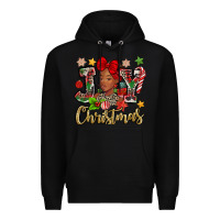 Black christmas joy black woman Premium Hoodie - MaliasSmallBusiness