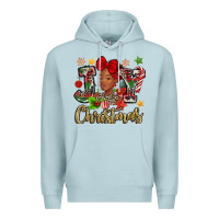 Blue Mist christmas joy black woman Premium Hoodie - MaliasSmallBusiness
