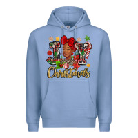 Colony Blue christmas joy black woman Premium Hoodie - MaliasSmallBusiness