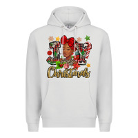 Dove Grey christmas joy black woman Premium Hoodie - MaliasSmallBusiness