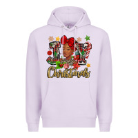 Lilac christmas joy black woman Premium Hoodie - MaliasSmallBusiness