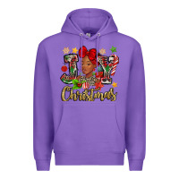 Purple christmas joy black woman Premium Hoodie - MaliasSmallBusiness