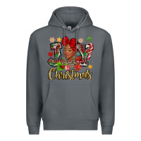 Rock christmas joy black woman Premium Hoodie - MaliasSmallBusiness