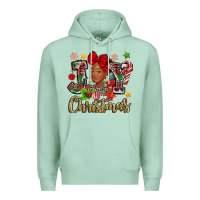 Seafoam christmas joy black woman Premium Hoodie - MaliasSmallBusiness