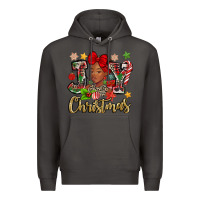 Smoke christmas joy black woman Premium Hoodie - MaliasSmallBusiness