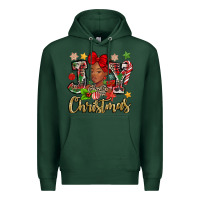 Sports Green christmas joy black woman Premium Hoodie - MaliasSmallBusiness