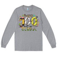 Heather Grey happy 100 day of school Long Sleeve Tee - RacoonDesign