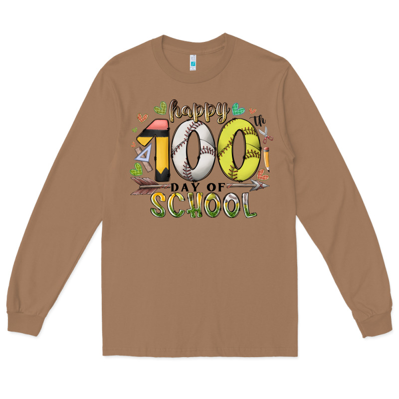 Happy 100 Day Of School Long Sleeve Tee by RacoonDesign | Teevron
