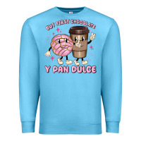 Ocean Blue but first chocolate y pan dulce Premium Sweatshirt - MaliasSmallBusiness