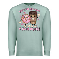 Seafoam but first chocolate y pan dulce Premium Sweatshirt - MaliasSmallBusiness