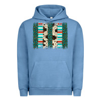Pigment Pebble Blue leopard cowhide brush stroke Urban Hoodie - Artiststas