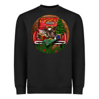 Black Baby Cow Christmas Heavyweight Sweatshirt - RanaPortraitStore