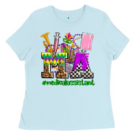 Baby Blue mardi gras ma medical assistant Ladies Tee - AdoDesignShop