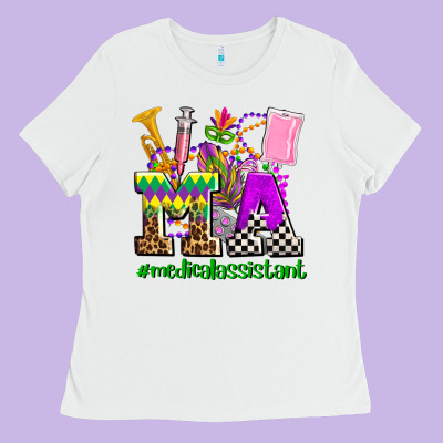 Mardi Gras Ma Medical Assistant Ladies Tee Designed By Adodesignshop
