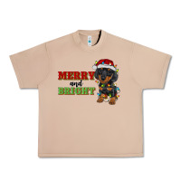 Burro merry and bright dachshund Urban Heavy Tee - RanaPortraitStore