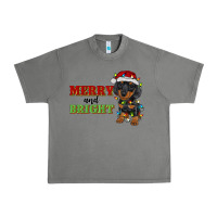 Tornado merry and bright dachshund Urban Heavy Tee - RanaPortraitStore